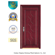 Puerta de MDF de estilo chino simplificado para interiores con madera maciza (xcl-029)